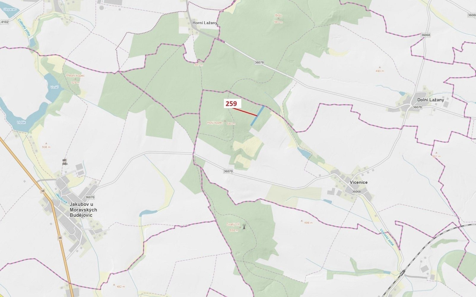 Les, 6 645 m²