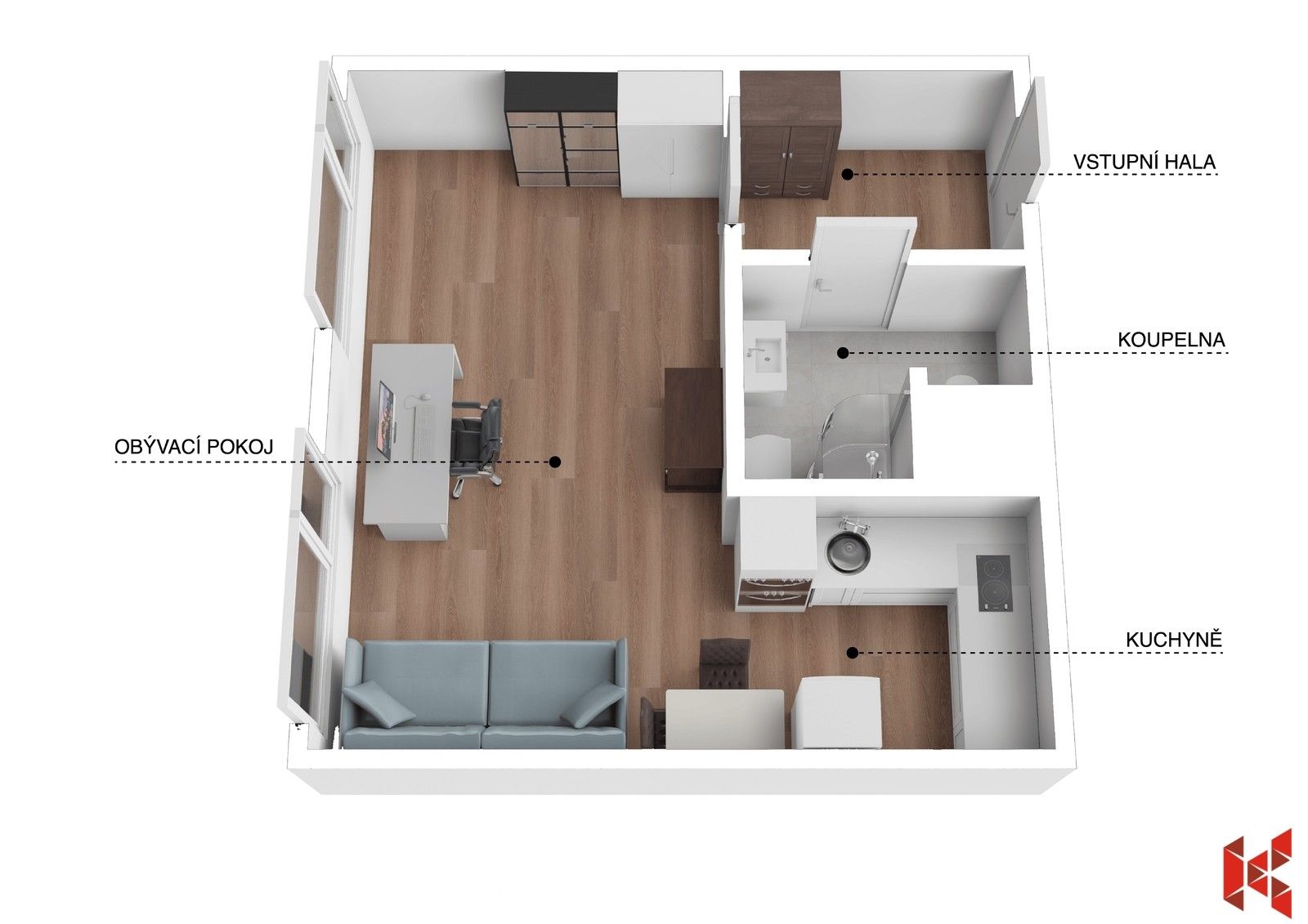 Prodej byt 1+kk - Nechvílova 1829, Praha, 33 m²