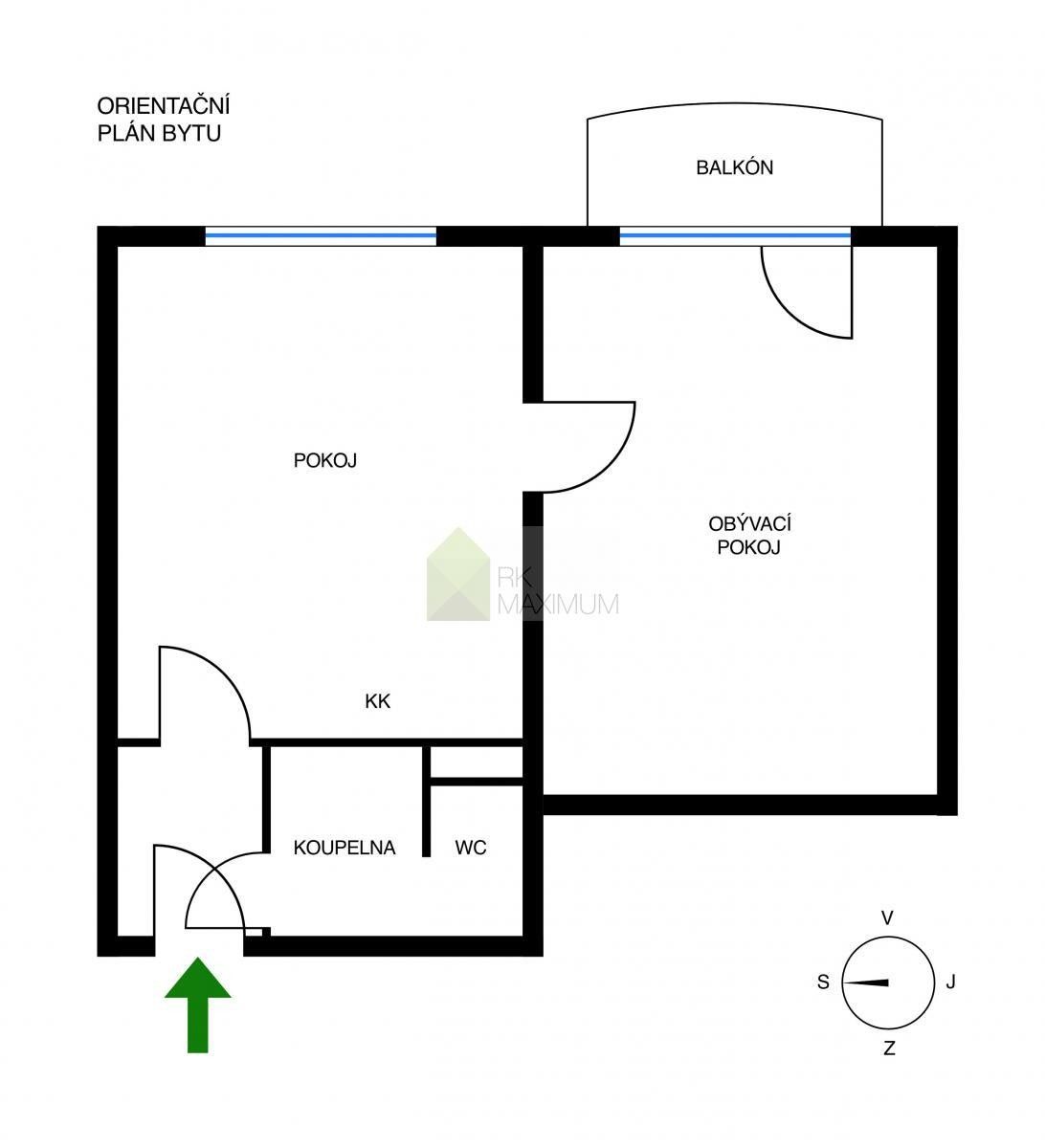 Prodej byt 1+1 - třída Přátelství, Písek, 36 m²