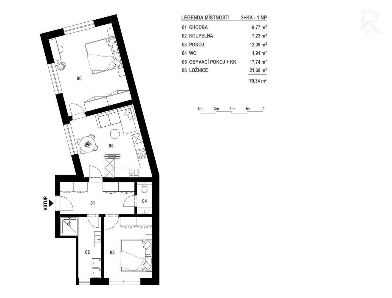 3+kk, Syrovice, okres Brno-venkov, Jihomoravský kraj, 73 m² - 2
