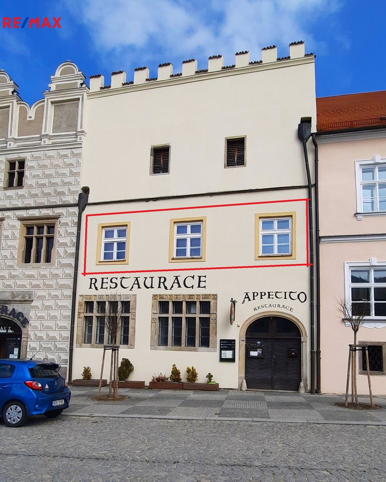 Restaurace, náměstí Míru, Slavonice, 374 m²