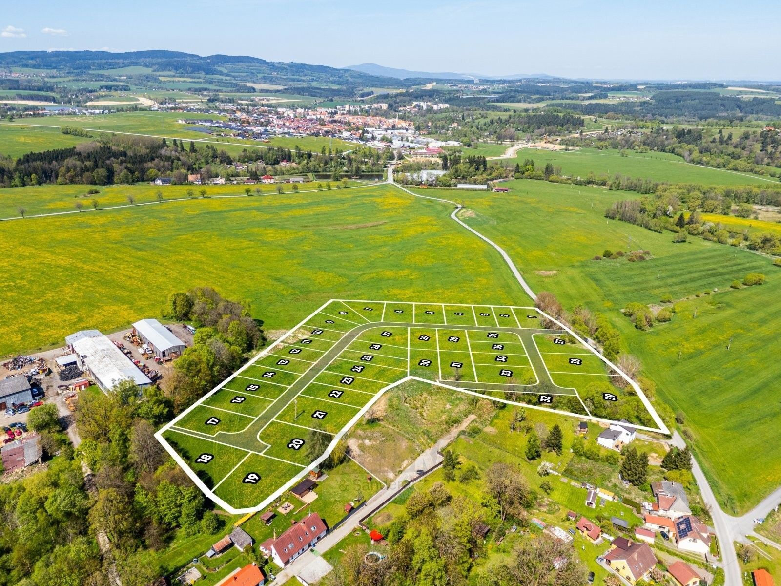 Prodej pozemek pro bydlení - Mostky, Kaplice, 917 m²