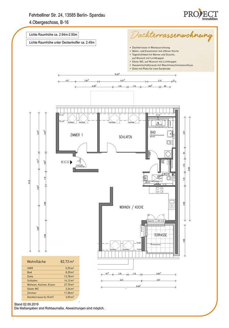 3+1, Fehrbelliner Str. 24 Berlin Spandau Berlin 13585, 83 m² - 1