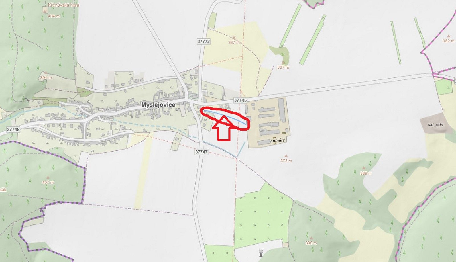 Pozemky pro bydlení, Myslejovice - Horní Bělá, okres Prostějov, Olomoucký kraj - 2
