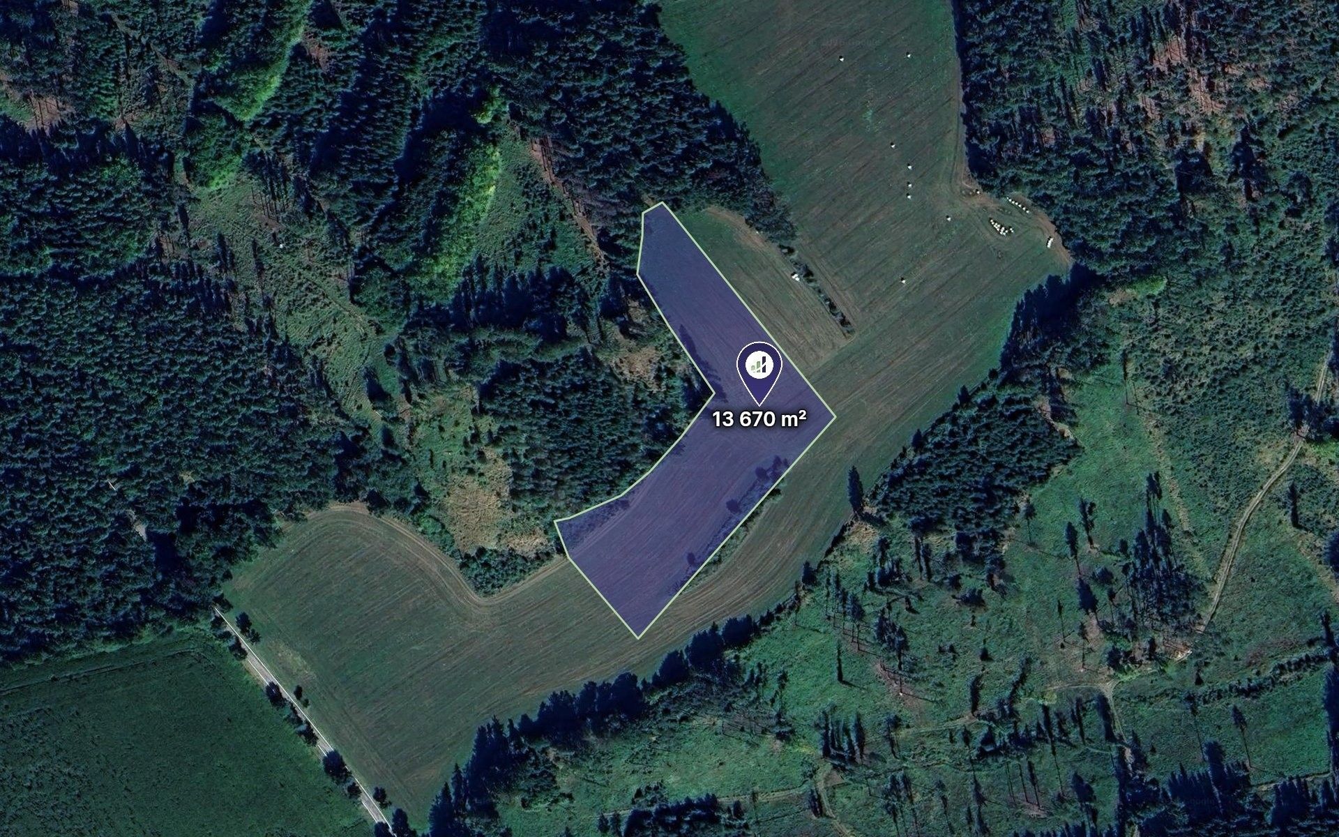 Louka, 13 670 m²