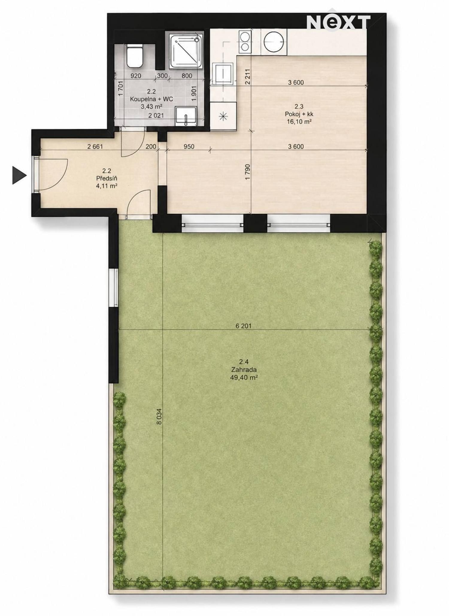 Byt 1+kk · 25 m² · Mečovská 1667, Praha Horní Počernice - 4