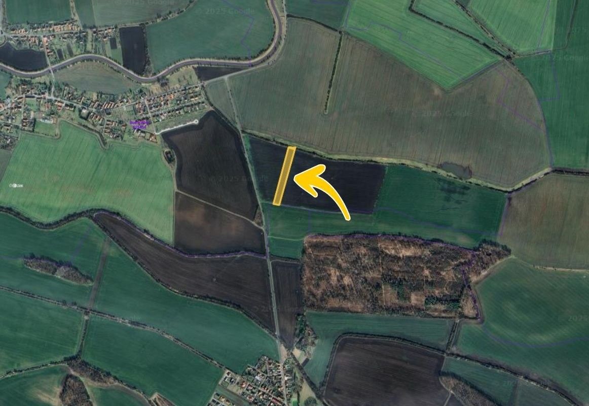 Pronájem zemědělský pozemek - Budiměřice, 1 249 m²