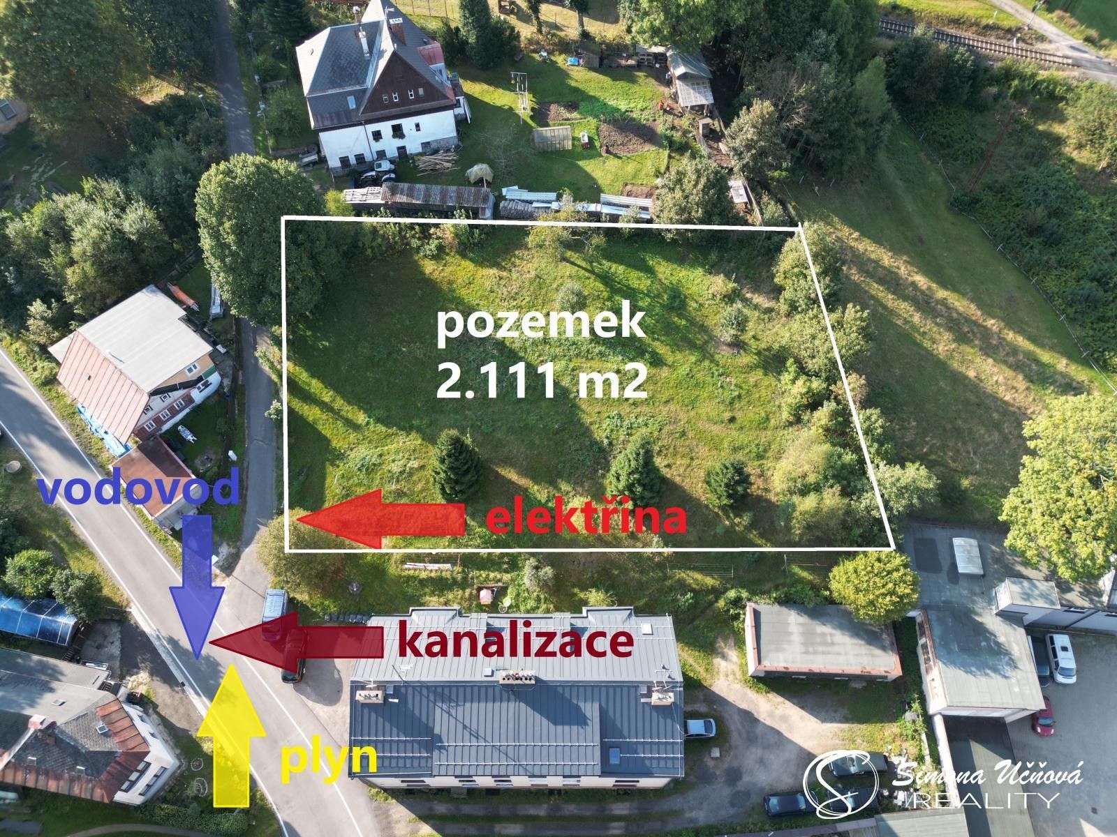 Prodej pozemek pro bydlení - Lučany nad Nisou, 2 111 m²