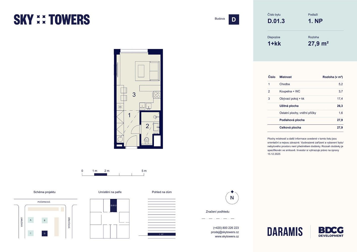 Byt 1+kk · 26 m² · Praha, okres Praha 10, Hlavní město Praha - 4