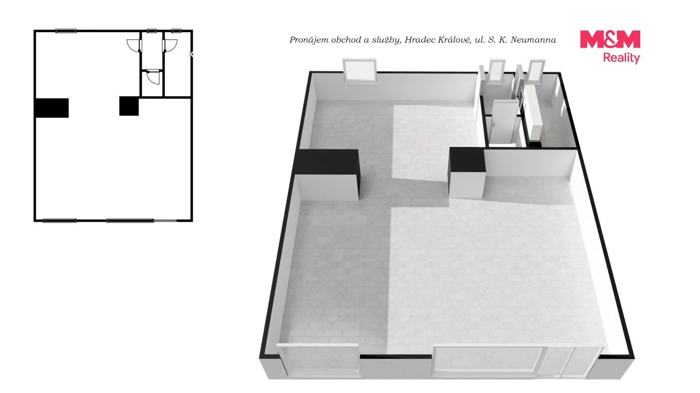 Obchodní prostory · 65 m² · S. K. Neumanna, Hradec Králové - 4