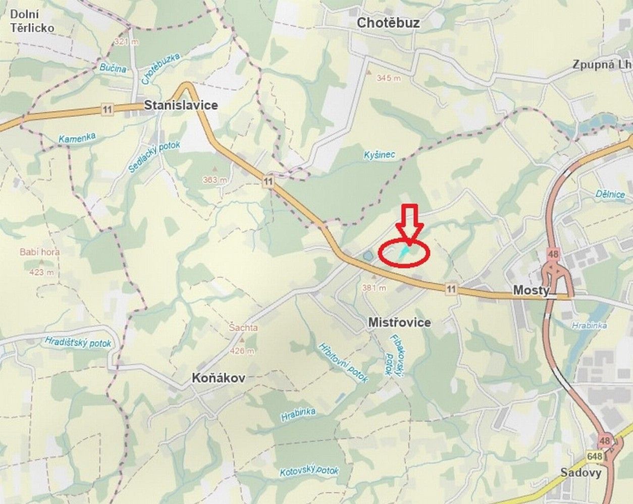 Lesy, Chotěbuz - Česká Kamenice, okres Karviná, Moravskoslezský kraj