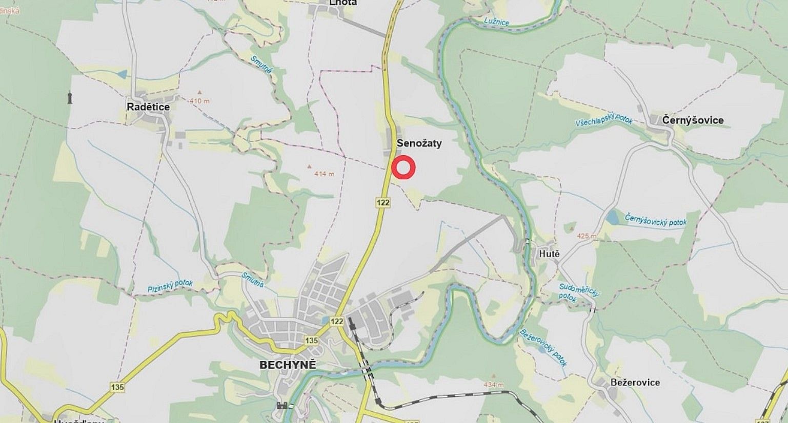 Prodej pozemek pro bydlení - Bechyně - Senožaty, okres Tábor, Jihočeský kraj - 5