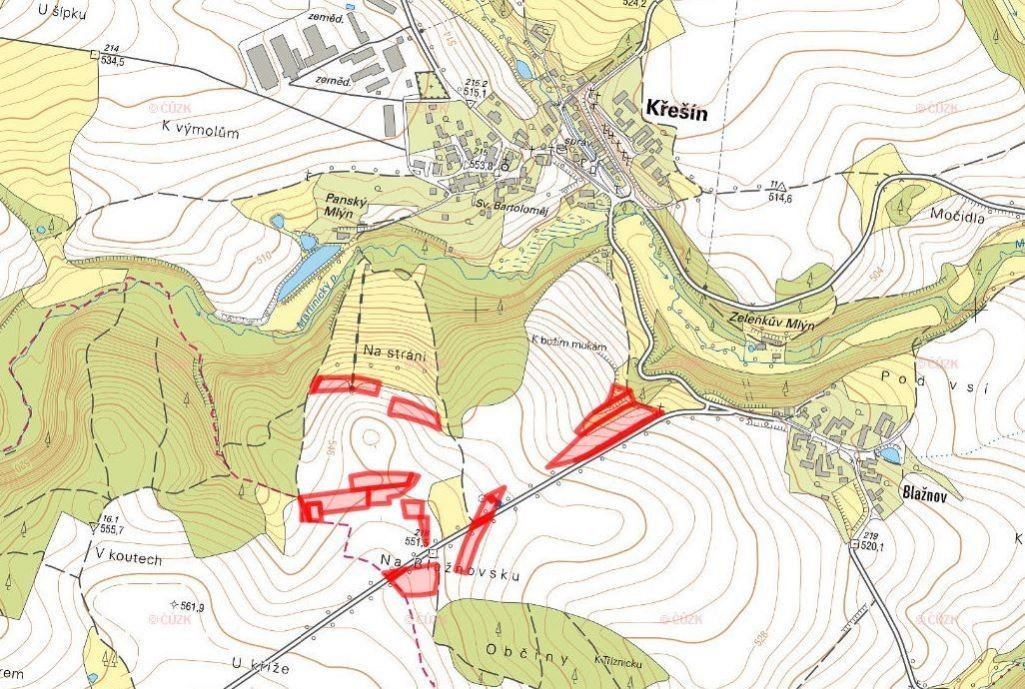 Prodej pozemek pro bydlení - Křešín u Pacova, 394 24