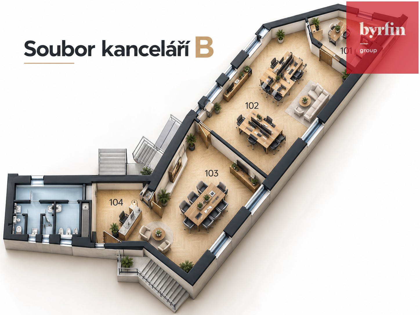 Kanceláře, Pekařská, Opava Předměstí, 135 m² - 2