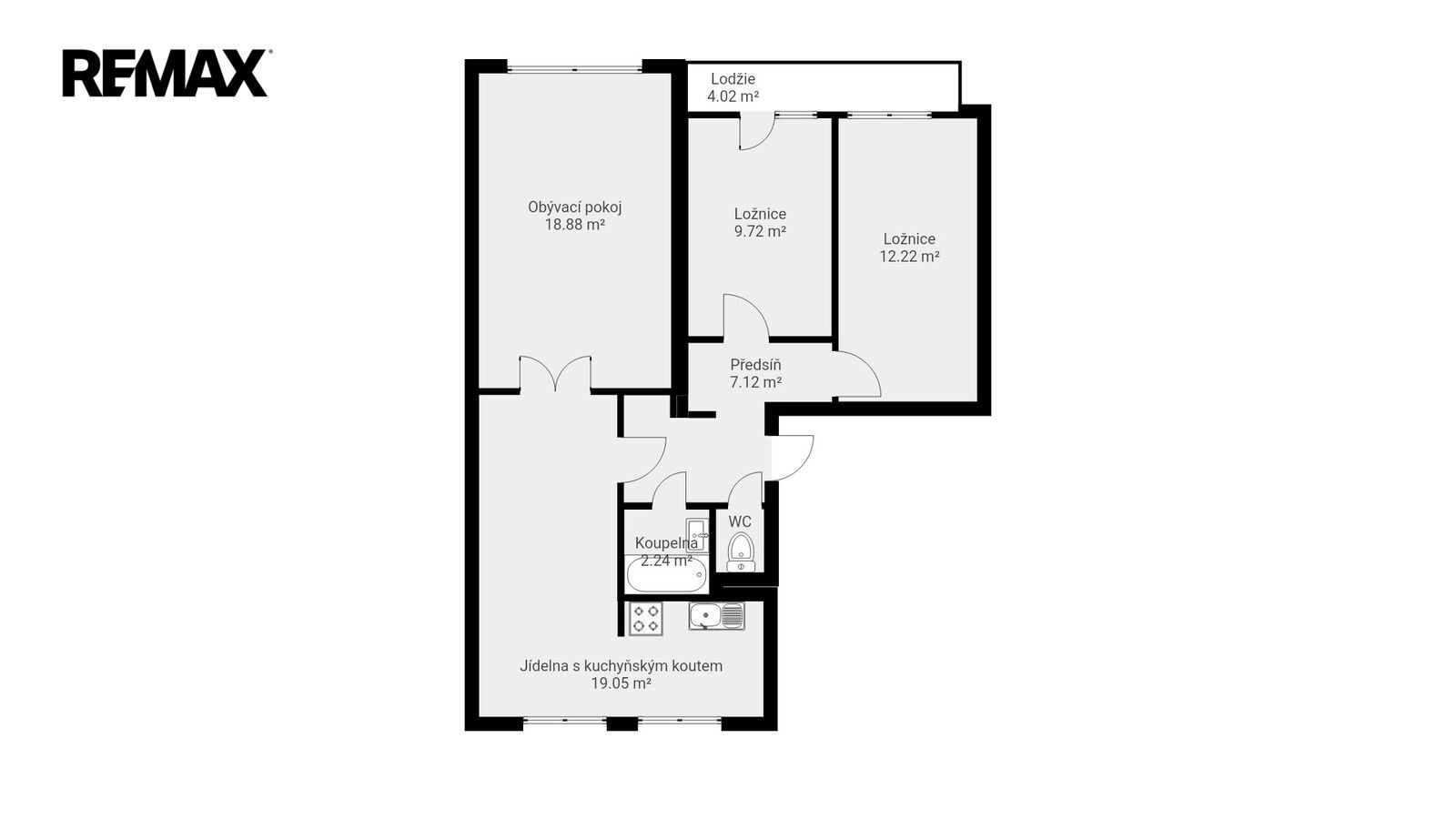 Byt 3+1 · 74 m² · Bělčická, Praha Záběhlice - 4