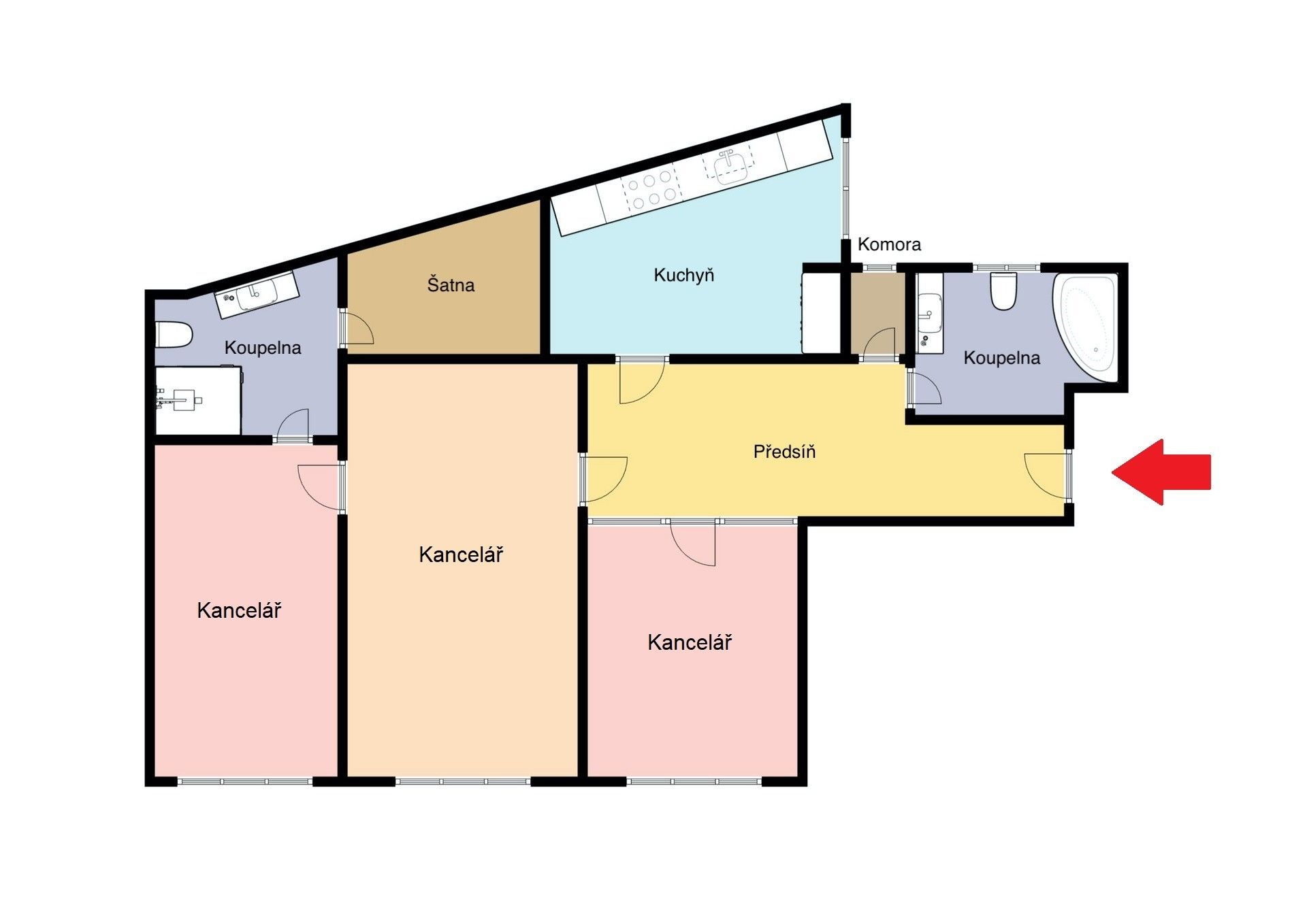 Kancelář · 97 m² · Václavské náměstí, Praha - 4