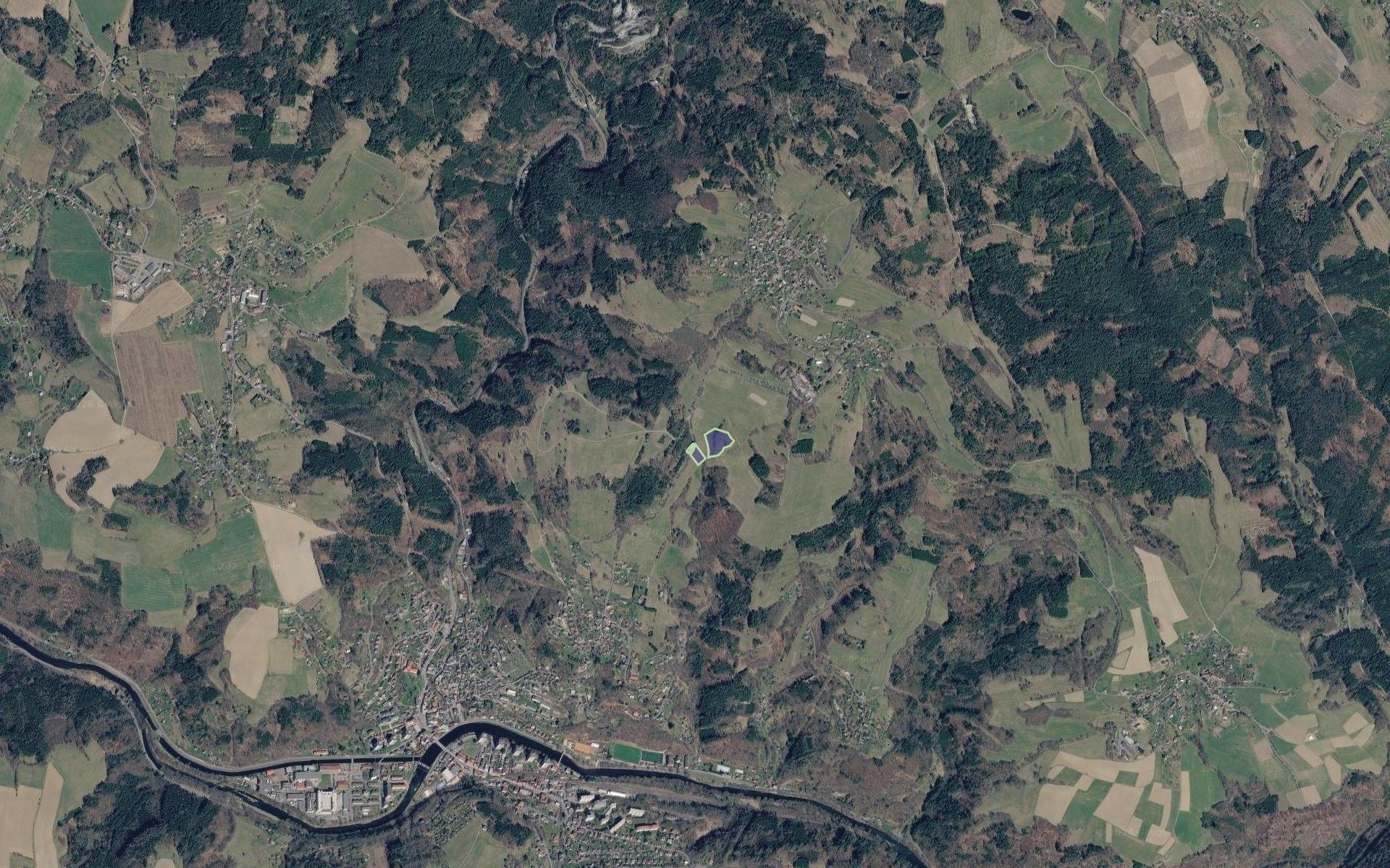 Louky, Železný Brod, 1 955 m² - 2