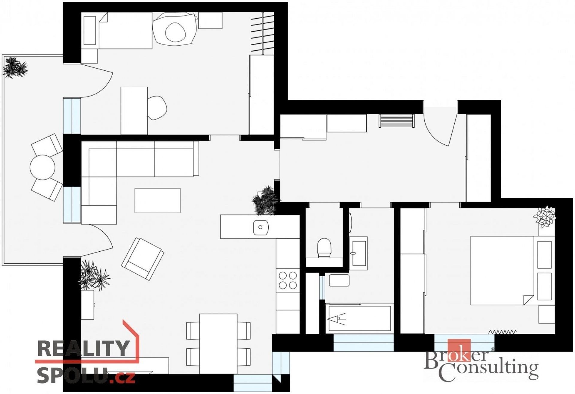 Pronájem byt 3+kk - Hruškové Dvory, Jihlava, 79 m²