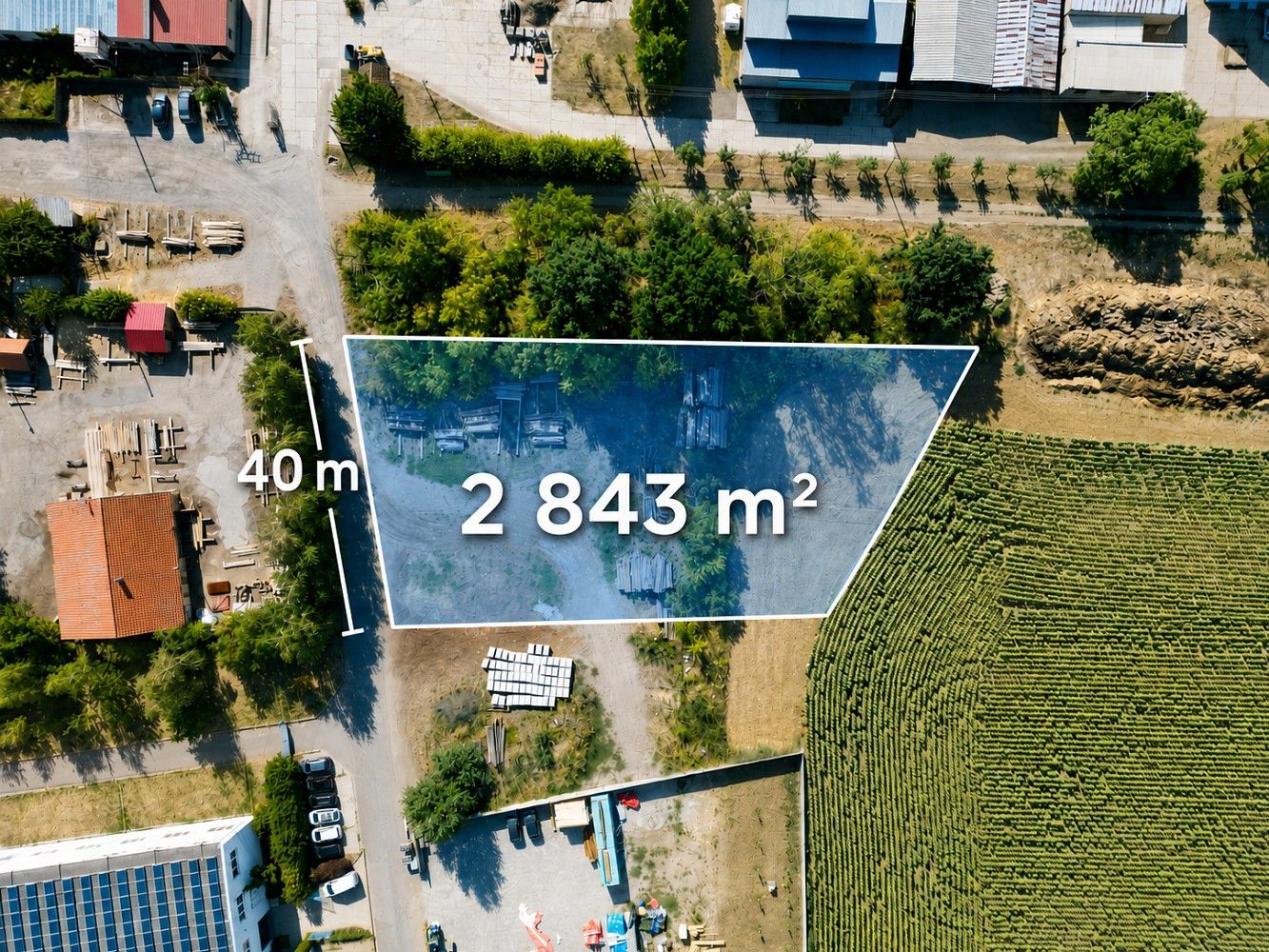 Komerční pozemek, 2 843 m²