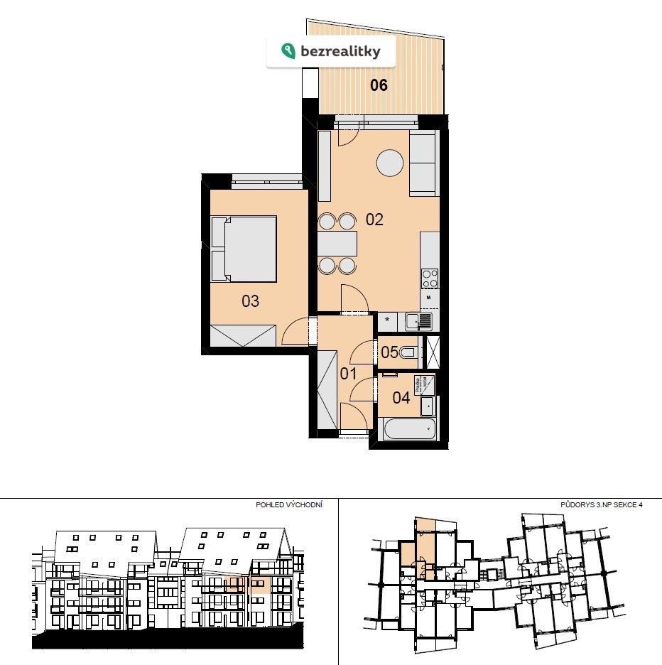 Byt 2+kk · 57 m² · Višňová 828, Moravany - 3