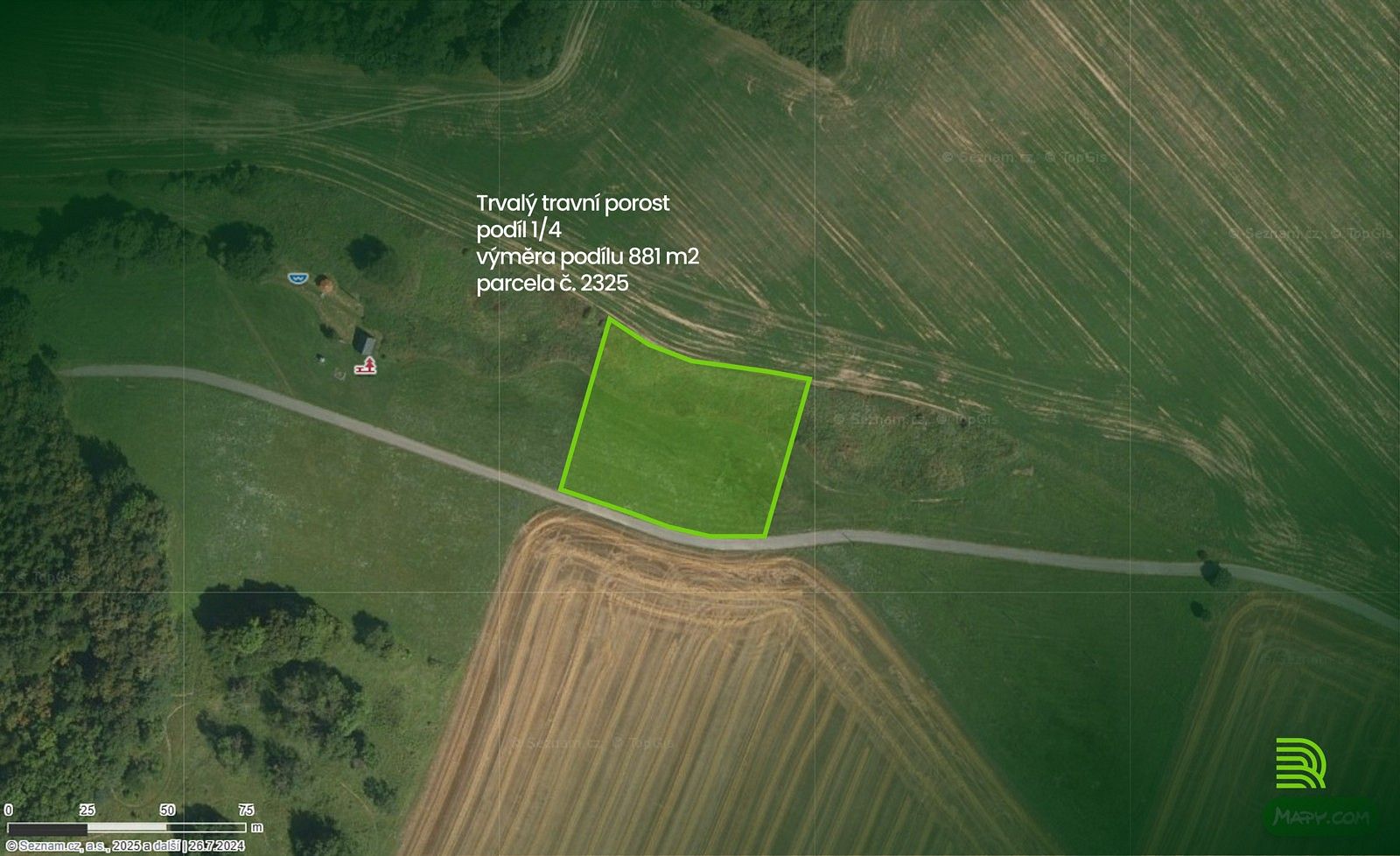 Louka, 881 m²