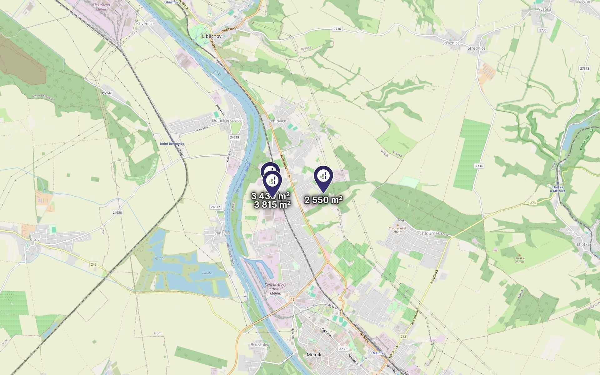 Zemědělský pozemek · 2 451 m² · Mělník - 4