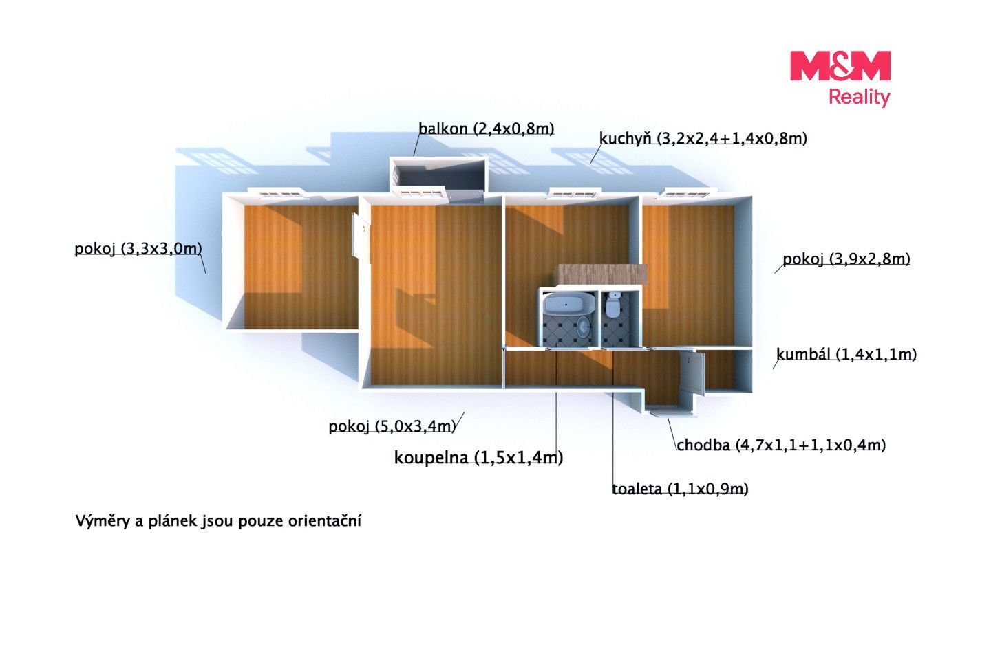 3+1, Sídliště I, Nýrsko, 56 m² - 2