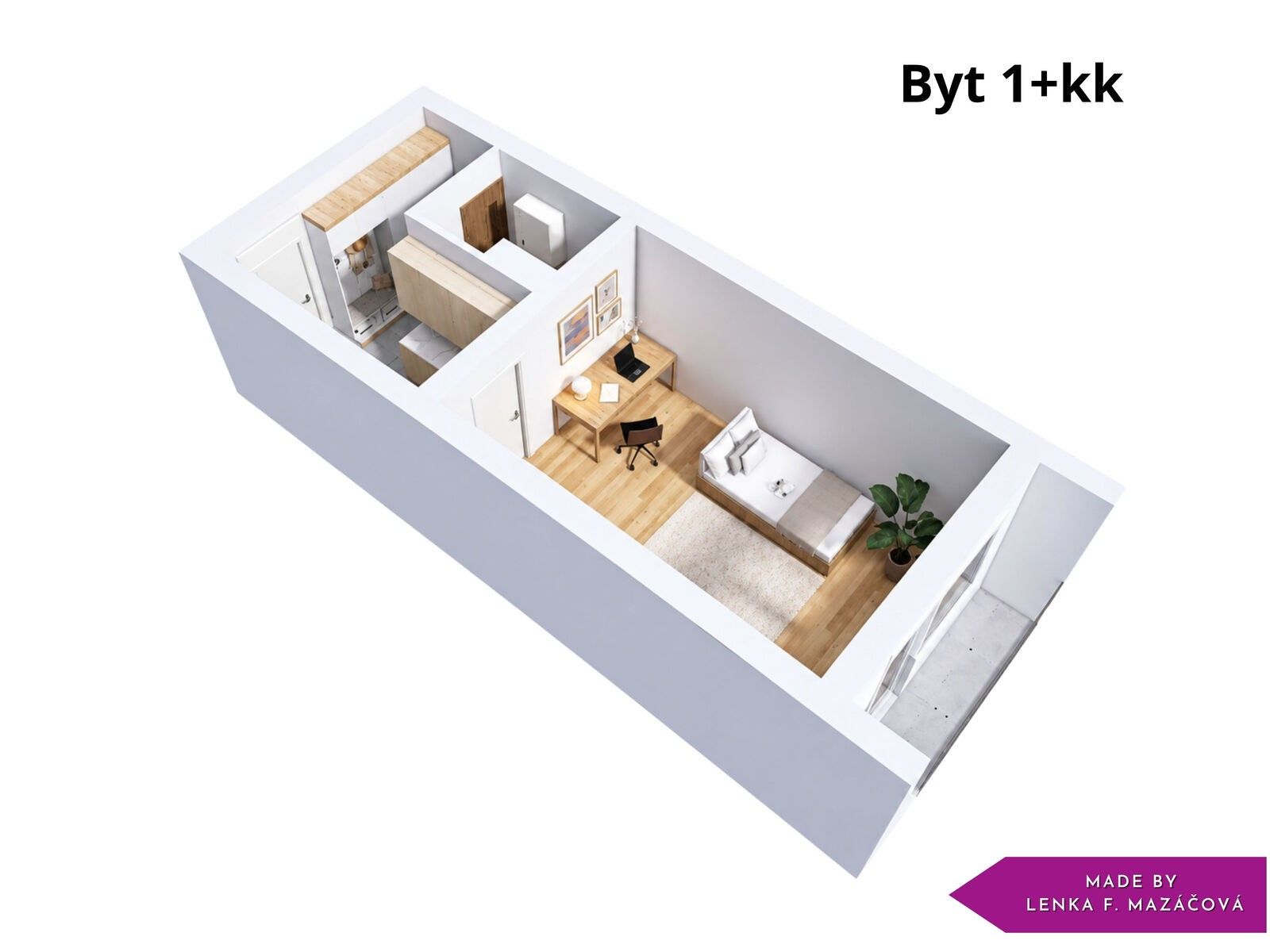 Prodej byt 1+kk - Marie Pujmanové 670, Prostějov Vrahovice, 31 m² - 5