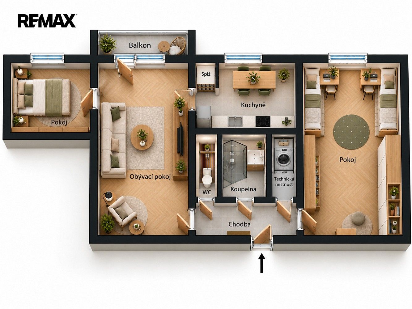 3+1, Svojsíkova, Teplice, 61 m² - 2