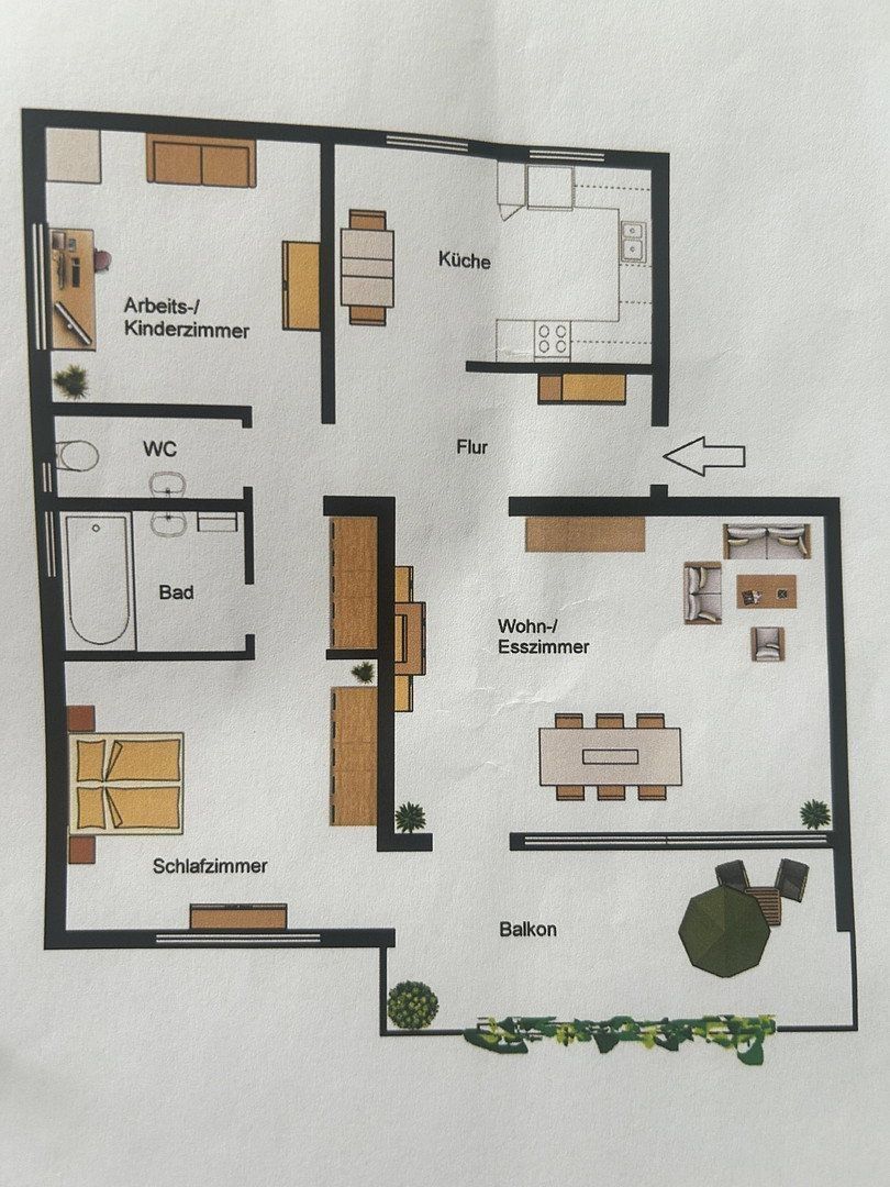 3+kk, , Bádensko-Württembersko, 82 m² - 2