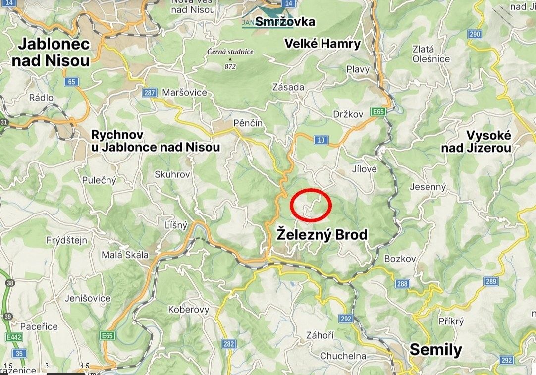 Komerční pozemky, Střevelná, Železný Brod