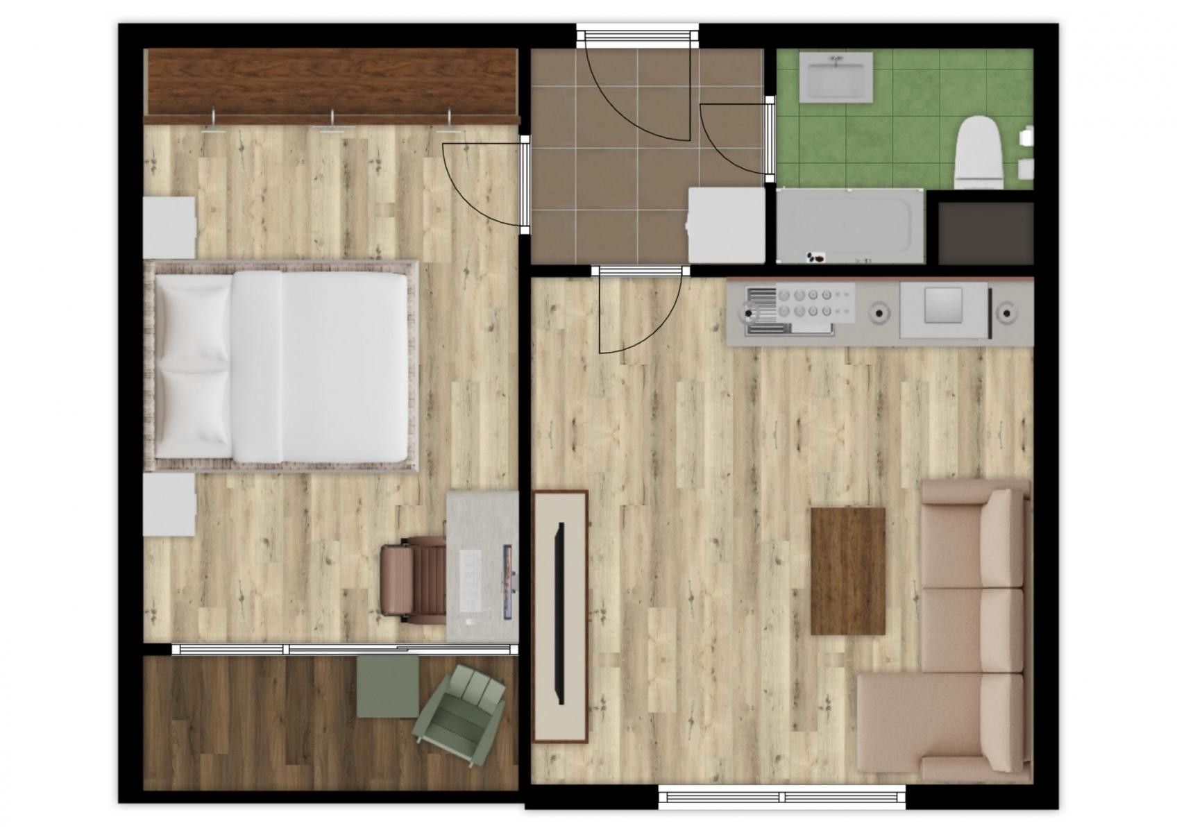 Pronájem byt 2+kk - Pražská, Česká Lípa, 40 m² - 5