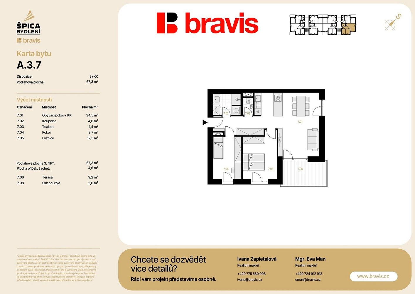 Prodej byt 3+kk - Brno, okres Brno-město, Jihomoravský kraj, 76 m² - 5
