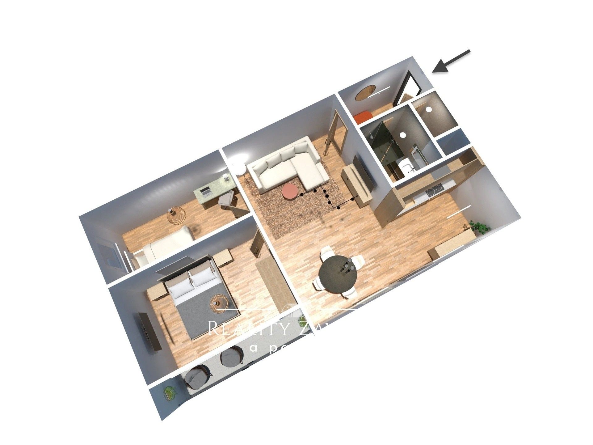 Byt 3+kk · 57 m² · Bezručova 1253, Benešov - 3