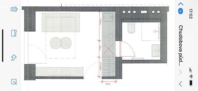 Pronájem byt 1+kk - Chudobova, Brno, 16 m²