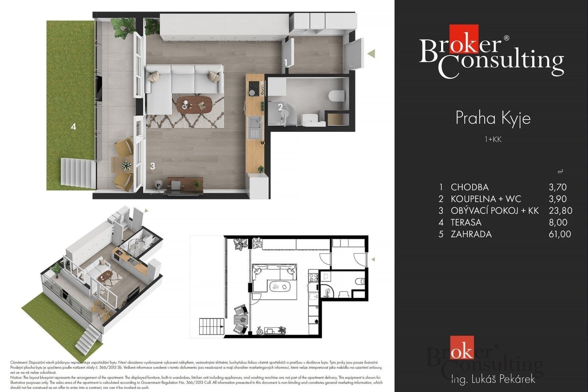 1+kk, Davidovičova, Praha, 31 m² - 2