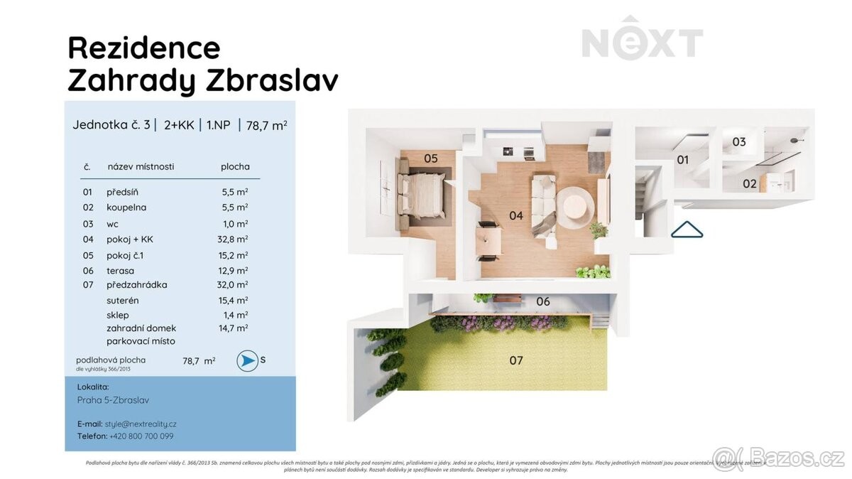 Byt · 79 m² · Praha, 156 00 - 3
