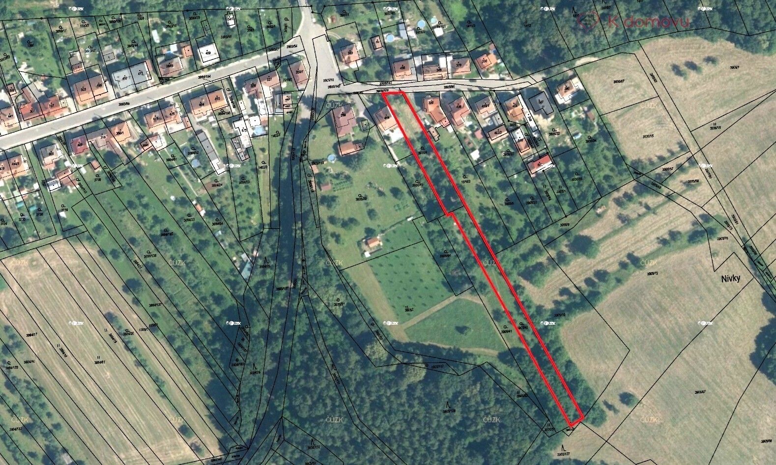Pozemky pro bydlení, Záhorovice, 2 619 m² - 2