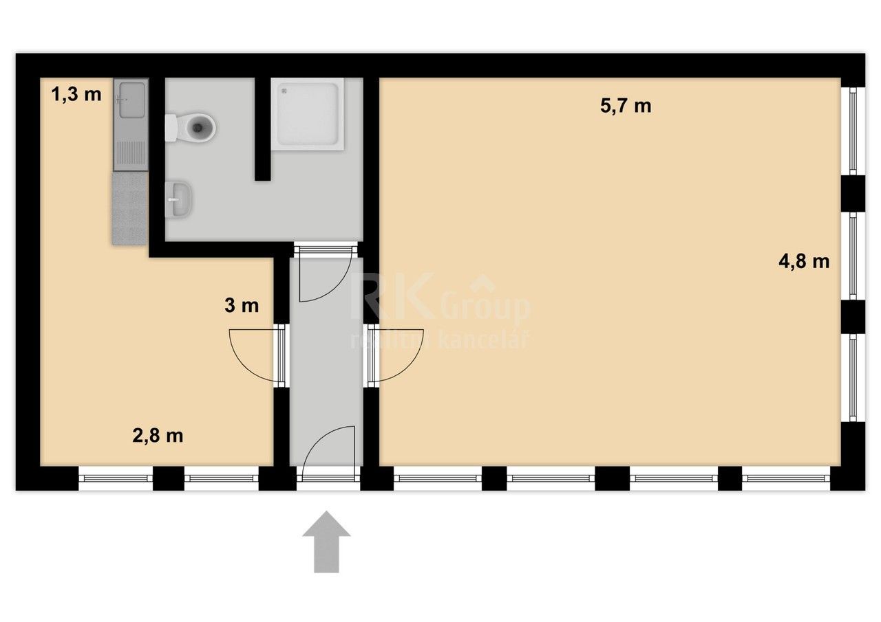 Kanceláře, Záveská, Praha, 46 m²