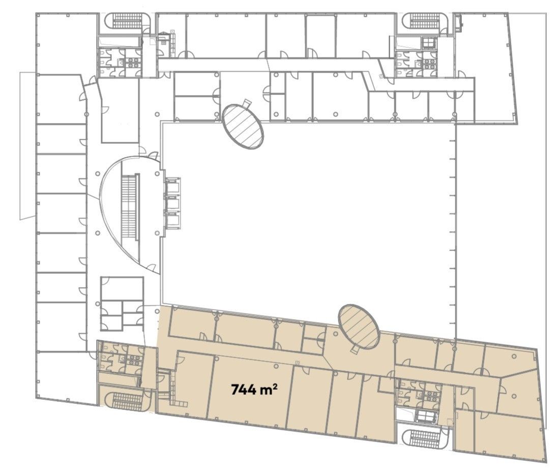 Pronájem kancelář - Mezi vodami, Praha, 744 m² - 5
