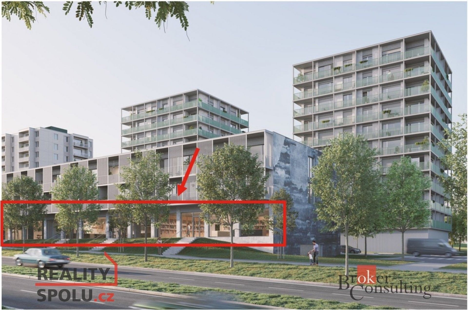 Obchodní prostory, Studentská, Plzeň, 184 m² - 1