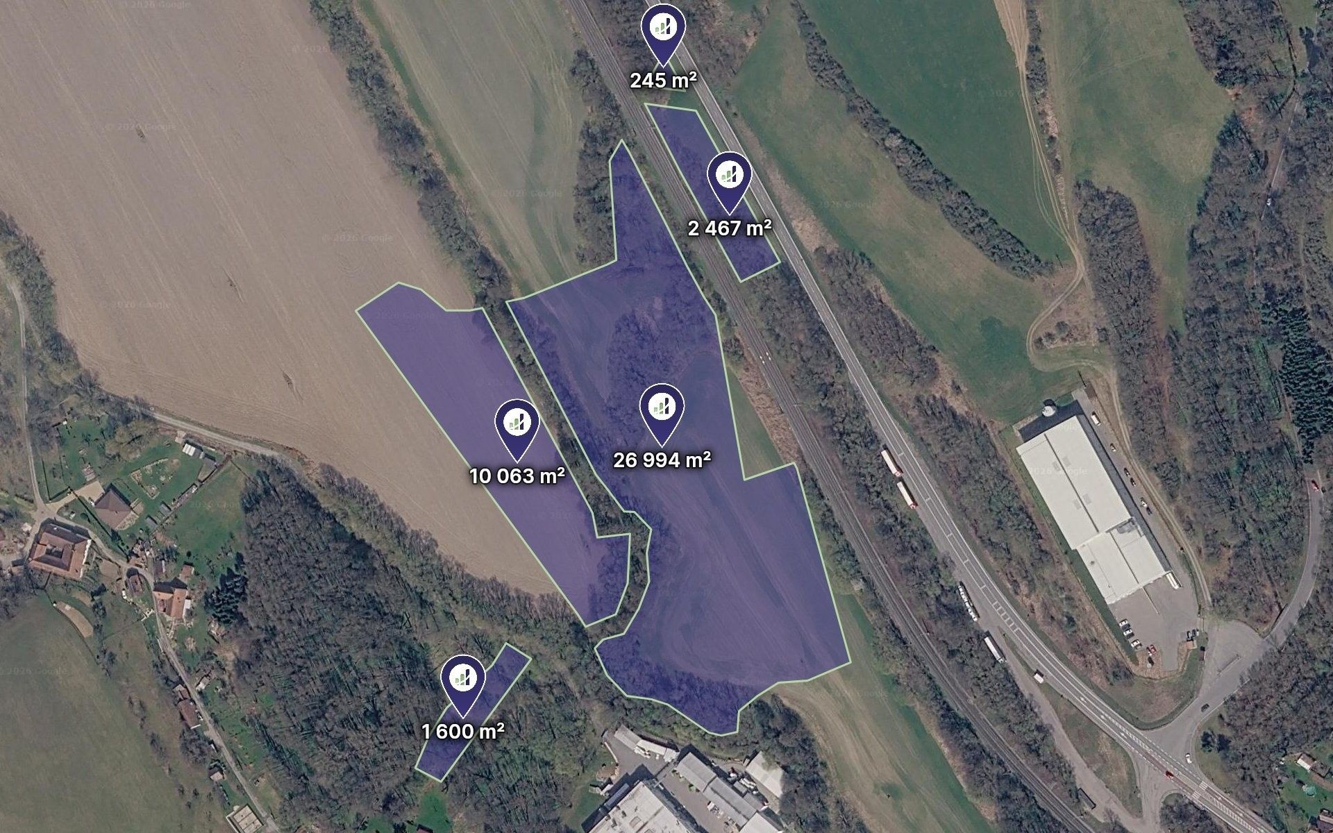 Zemědělský pozemek, 41 369 m²