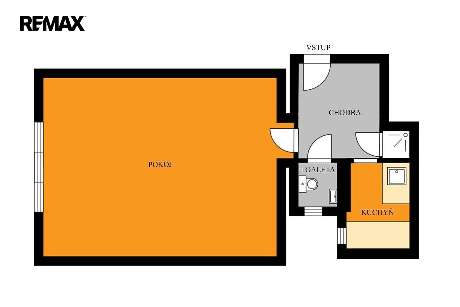 Byt 1+kk · 32 m² · Boženy Němcové, Český Brod, okres Kolín - 3