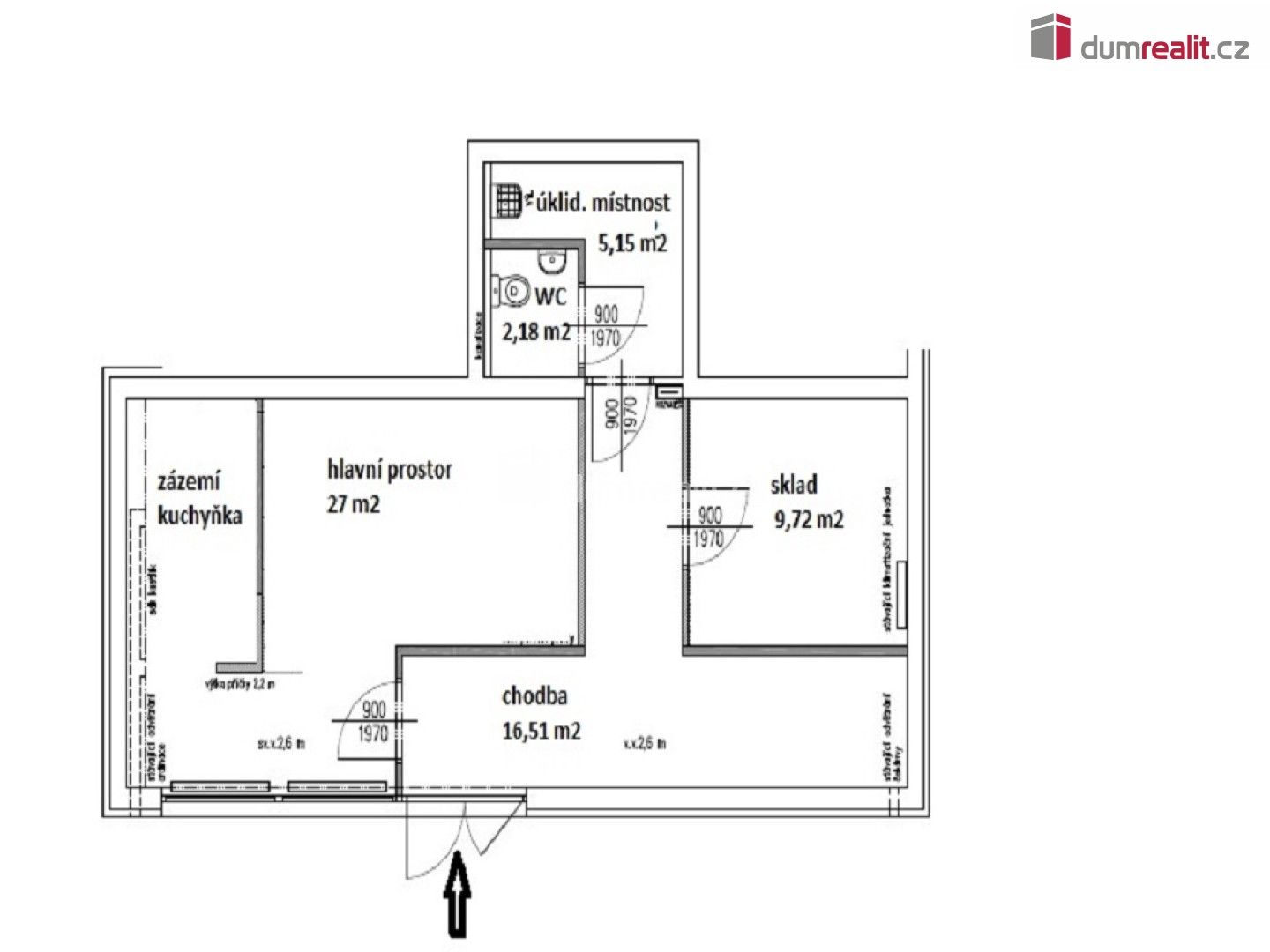 Pronájem kancelář - Na Kněžině, Týnec nad Sázavou, 60 m²