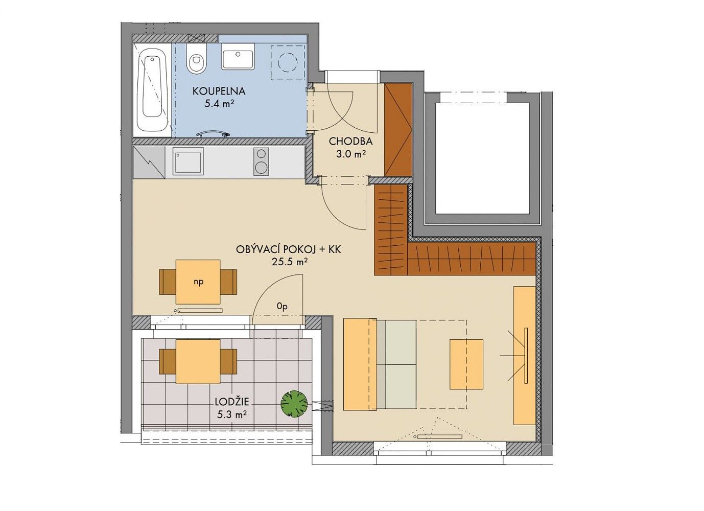 1+kk, Praha - Hlubočepy, okres Praha 5, Hlavní město Praha, 35 m² - 2