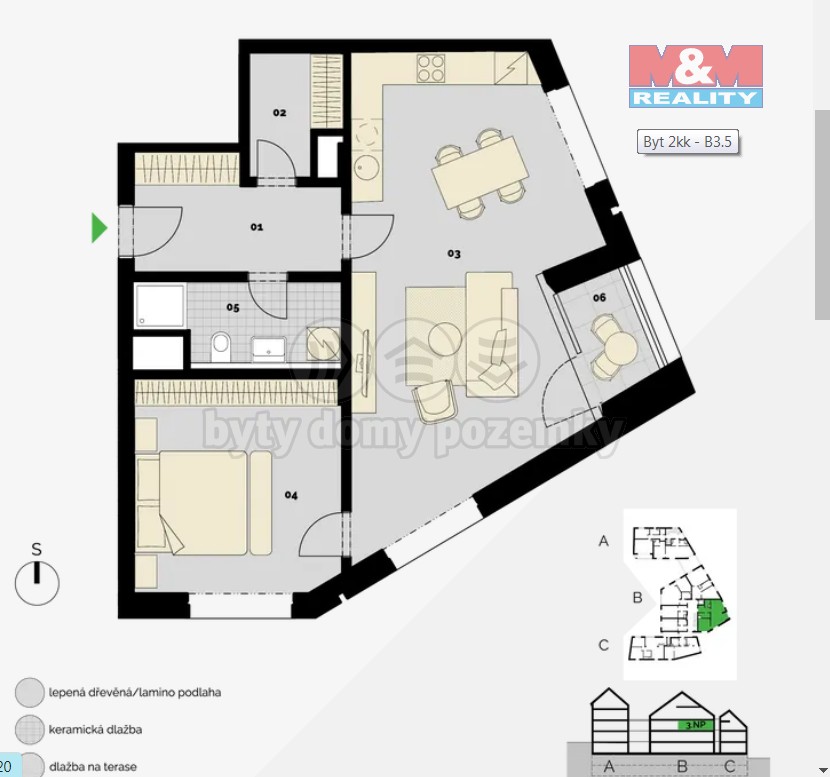 Byt 2+kk · 74 m² · Střížkovská, Praha - 4