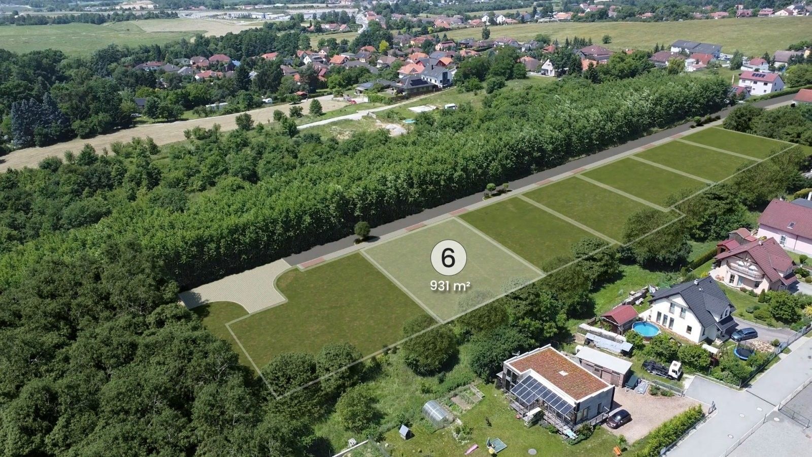 Pozemky pro bydlení, Polní, Srubec, 931 m² - 1