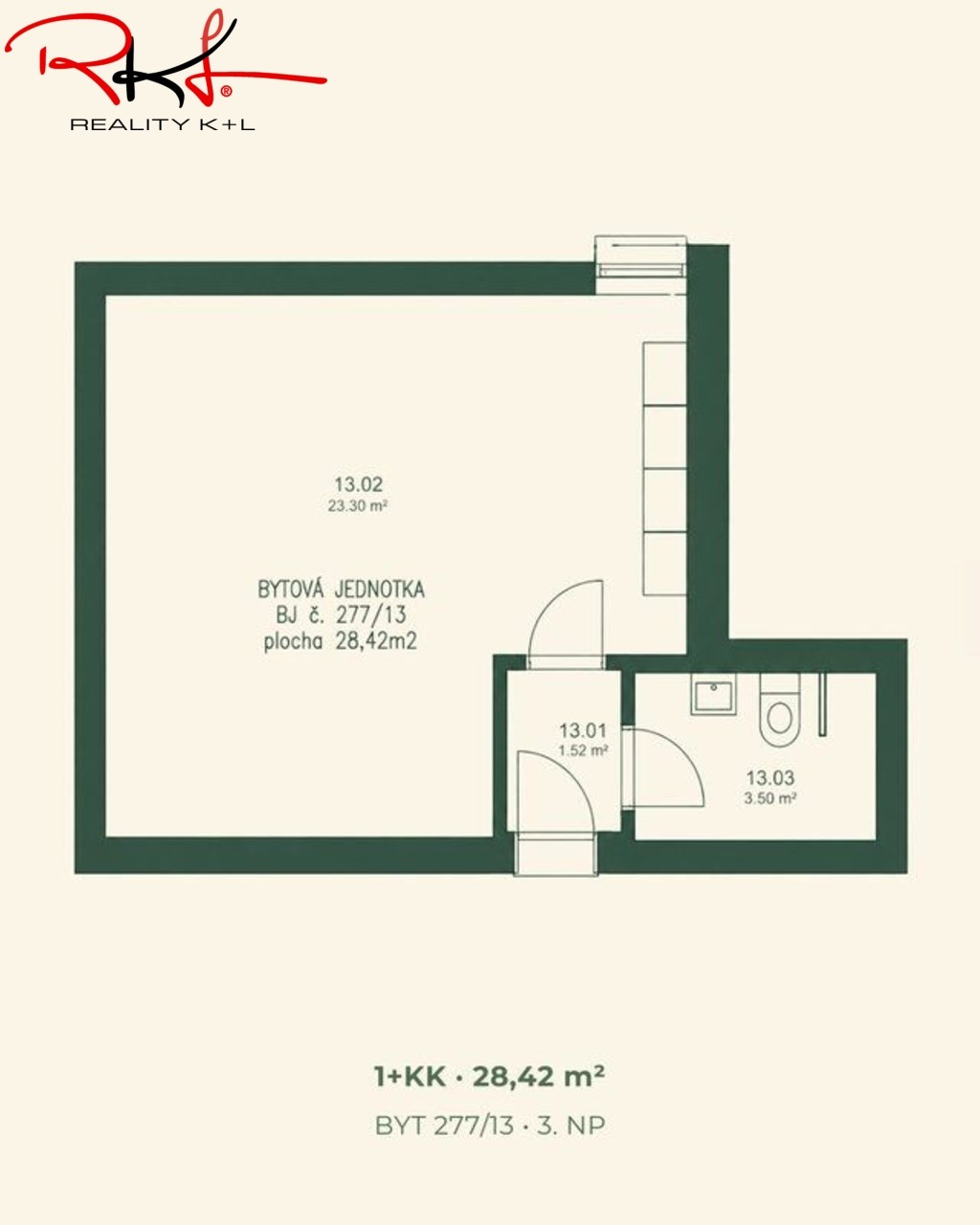 Byt 1+kk · 29 m² · Havlíčkova, Roudnice nad Labem - 4