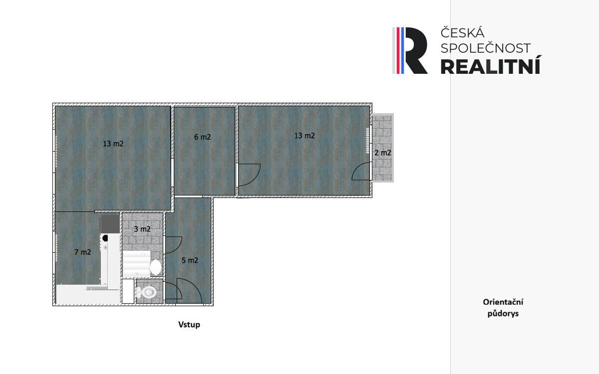 Prodej byt 2+kk - Náměstí, Lubenec, 58 m²