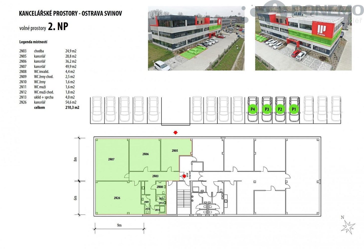 Kanceláře, Ostrava - Svinov, okres Ostrava-město, Moravskoslezský kraj, 210 m² - 2